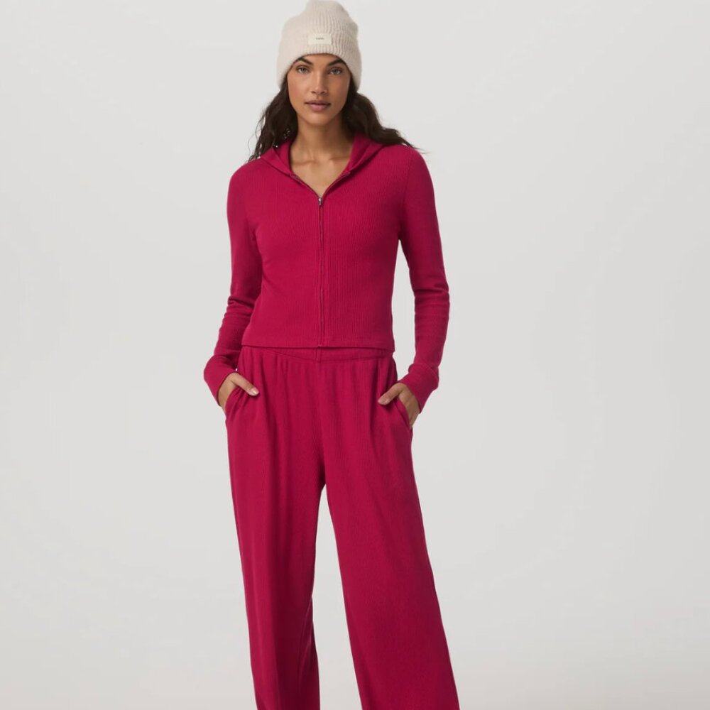 NWT Vuori Waffle Full Zip Hoodie - S - Picture 8 of 9
